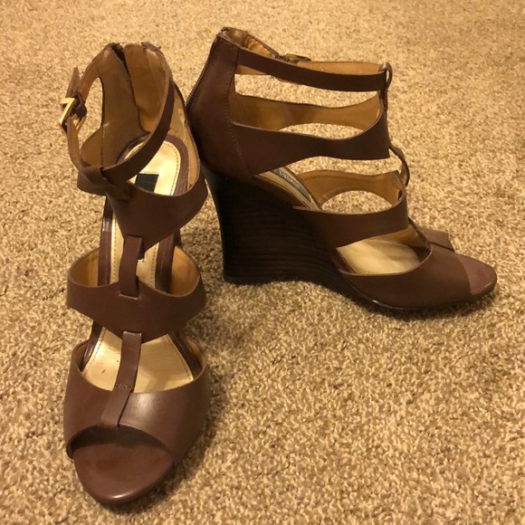White House Black Market Shoes - Brown wedges